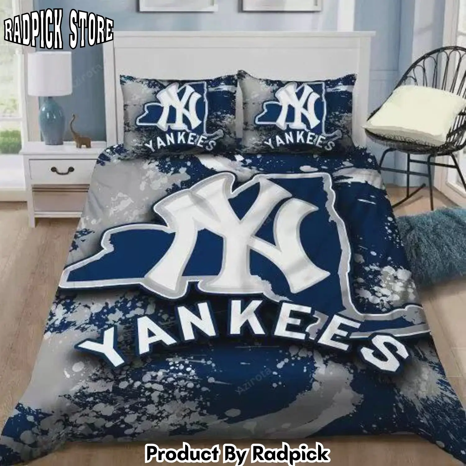 Radpick v6 new york yankees b0510219 bedding set duvet cover pillow cases decor home rp327504